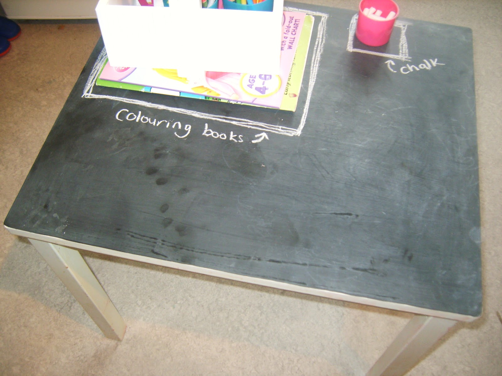 my handcrafted home Chalkboard Table
