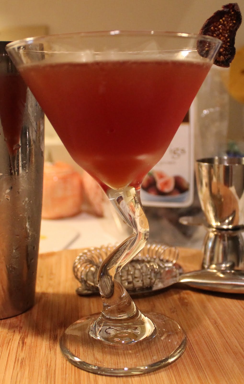 Indulge Inspire Imbibe Fig Infused Vodka Martini