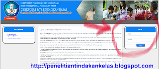 halaman depan situs P2TK Dikdas untuk Cek SK Pembayaran Tunjangan Profesi/Sertifikasi tahun 2013