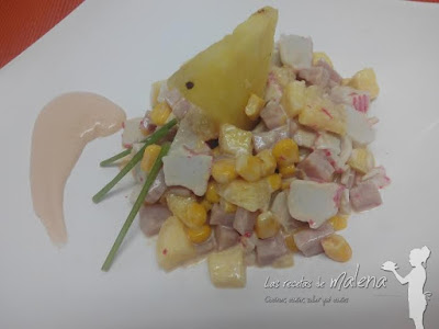 Ensalada de piña para Navidad