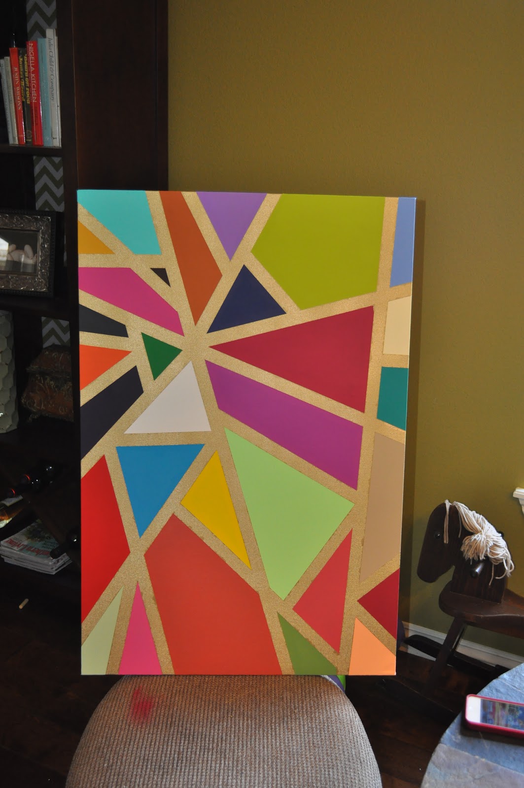 E3 Creations Colorful Geometric Wall Art DIY
