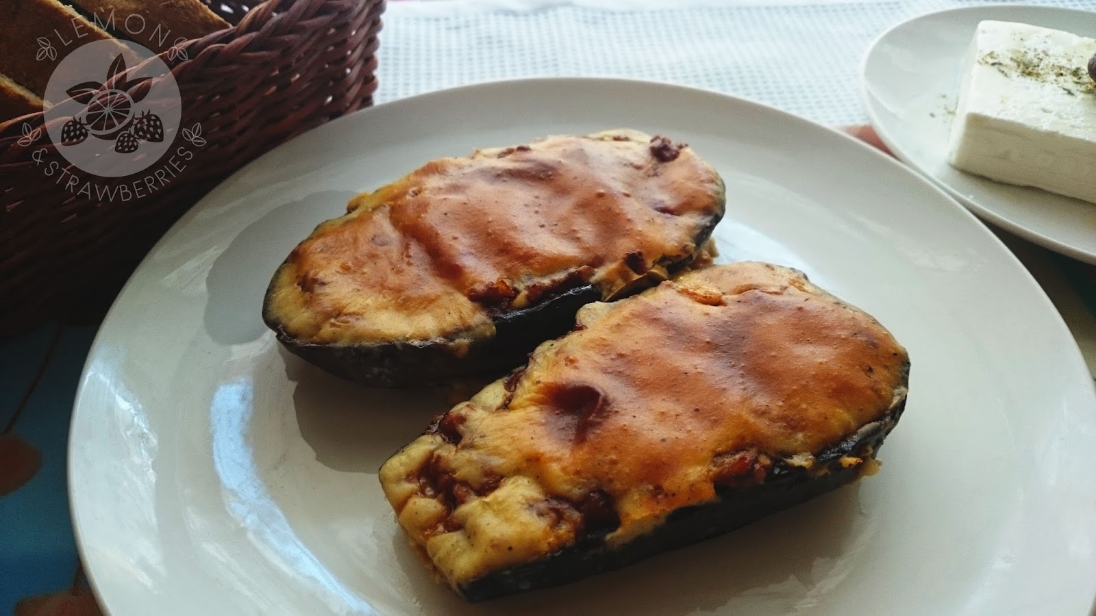 Greek "little shoes" stuffed eggplants (Papoutsakia)