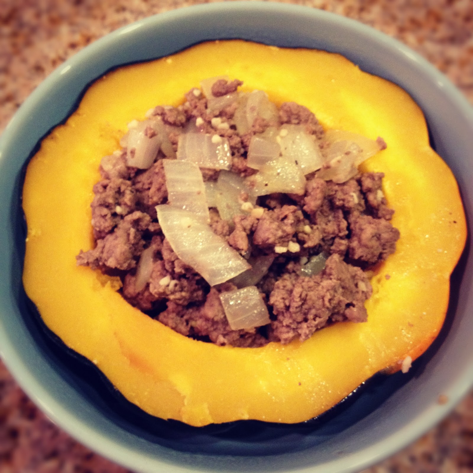 Sooo Paleo Acorn Squash Stuffed w/ GrassFed Beef