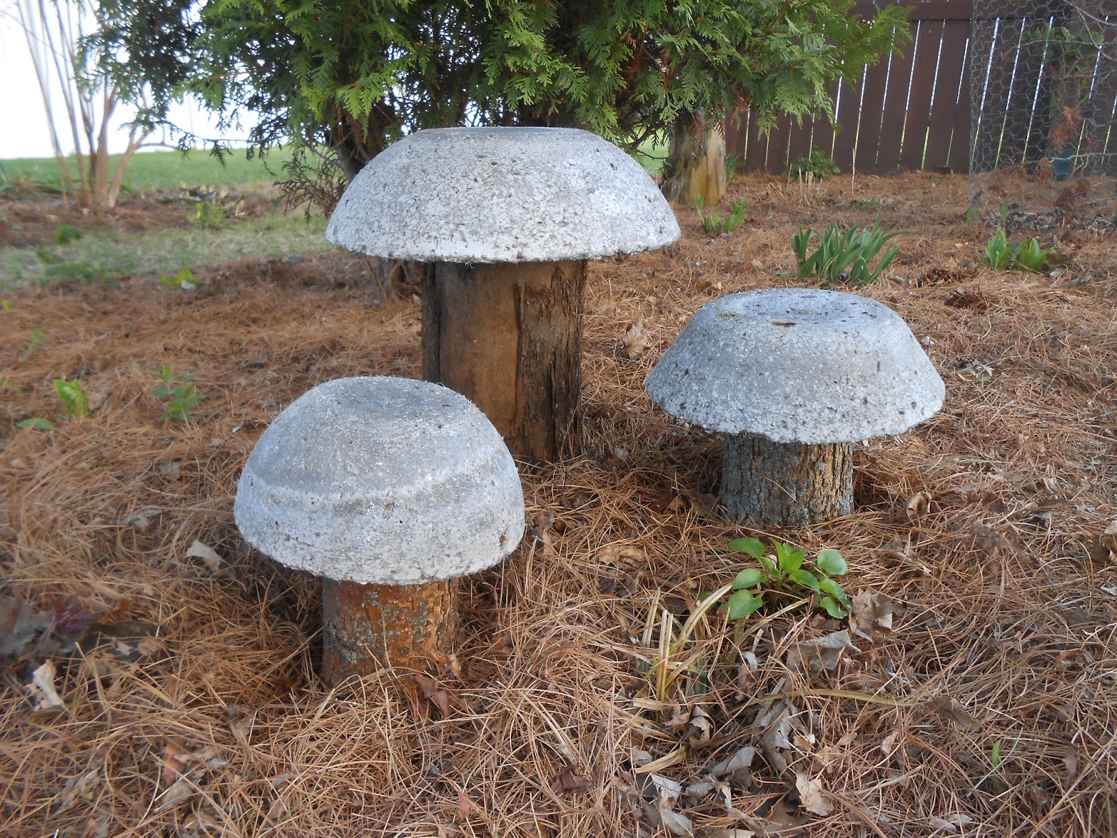 Sproutsandstuff: DIY Hypertufa and Wood Mushrooms
