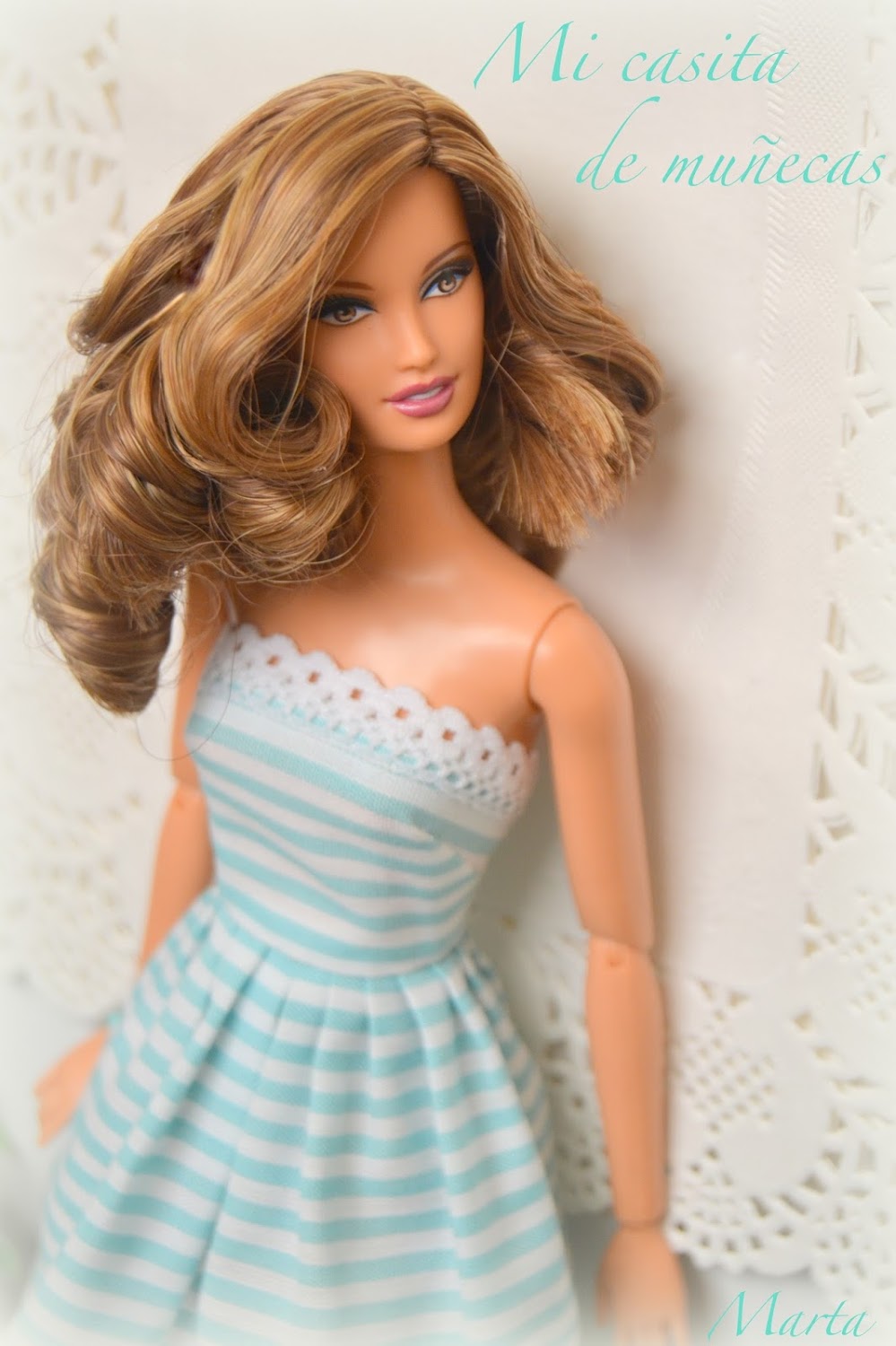 Barbie Basics Jeans Lara. OOAK, reroot.