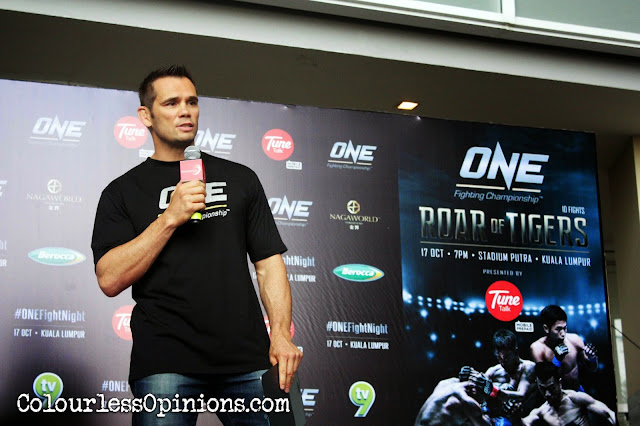 Rich Franklin Vice President ONE FC 21 at Media Workout Paradigm Mall KL Malaysia