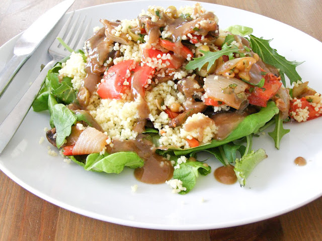 Roasted Vegetable and Couscous Salad with Balsamic Dressing