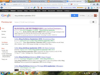 DAFTAR BLOG DOFOLLOW OKTOBER 2012 , LIST BLOG DOFOLLOW OKTOBER 2012 , BLOG DOFOLLOW OKTOBER 2012  INDONESIA