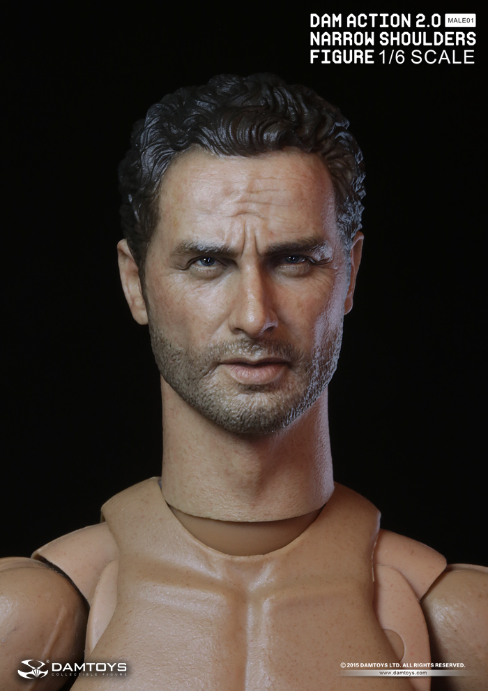 DAM 1//6th 12/" Figure Accessory The Walking Dead Rick Sheriff Male HeadSculpt