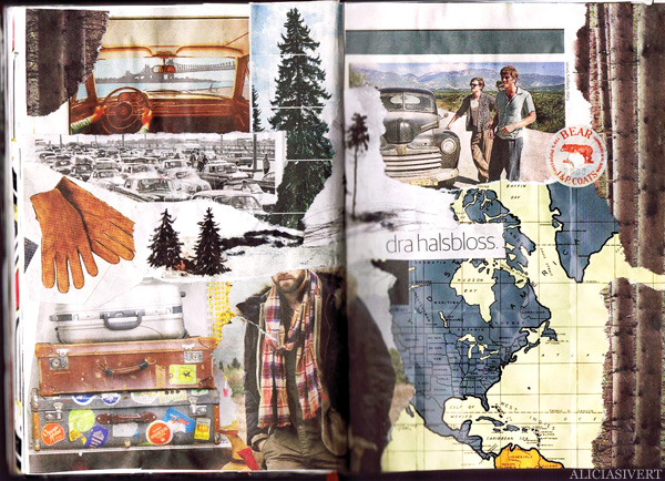 aliciasivert, alicia sivertsson, collage, kollage, assemblage, klippa och klistra, tidningsurklipp, dra halsbloss