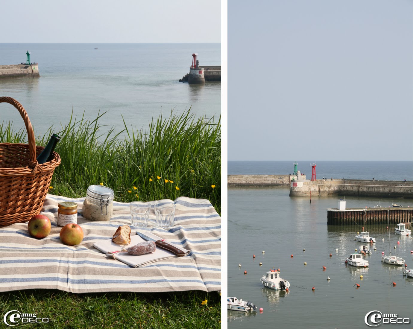 Le port, vue de la Tour Vauban à Port-en-Bessin