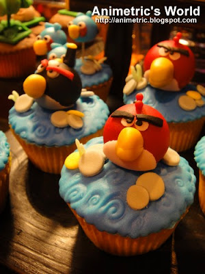 Angry Birds cupcakes from Little Miss OC's Kitchen