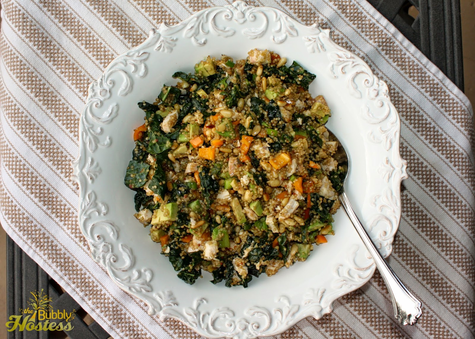 The Bubbly Hostess Quinoa, Kale, and Chicken Salad with a Lemon