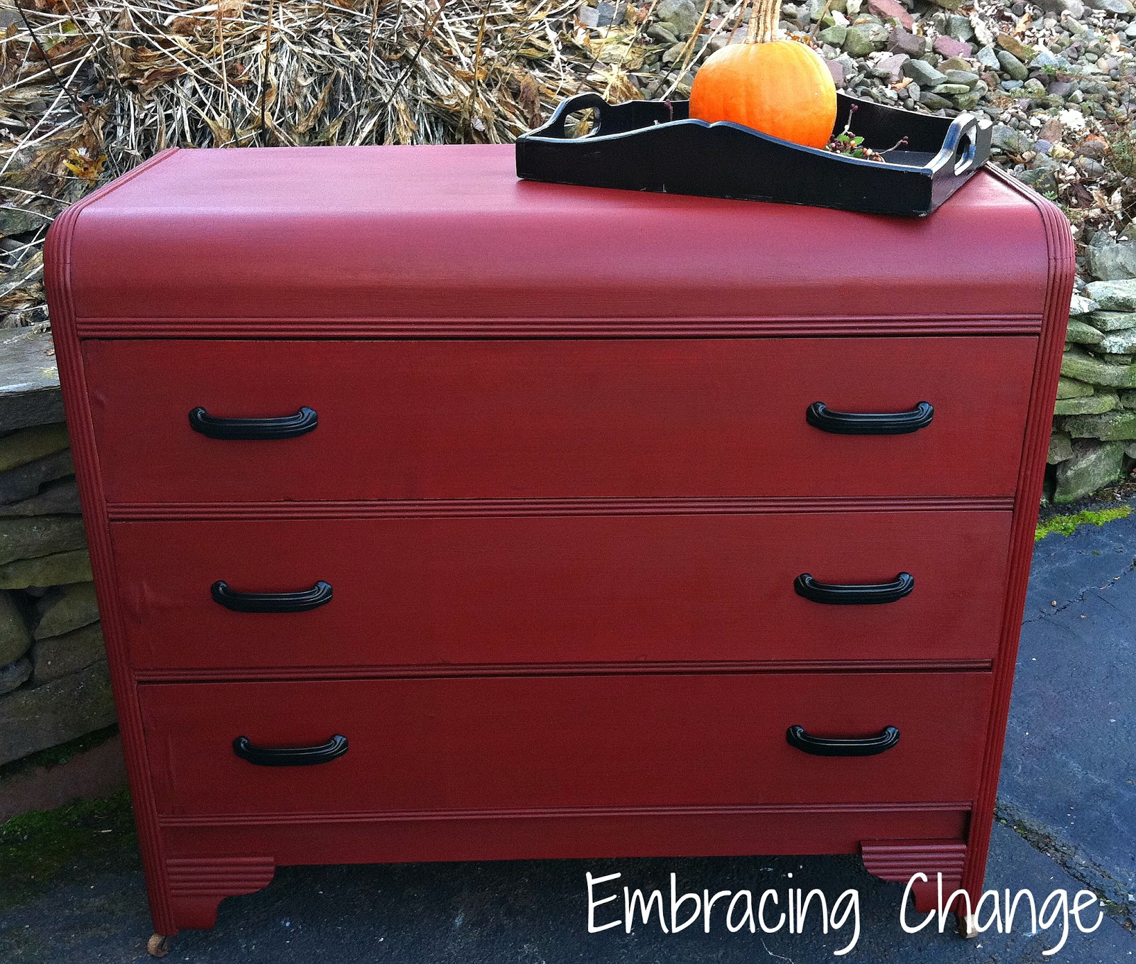 Waterfall Dresser Makeover