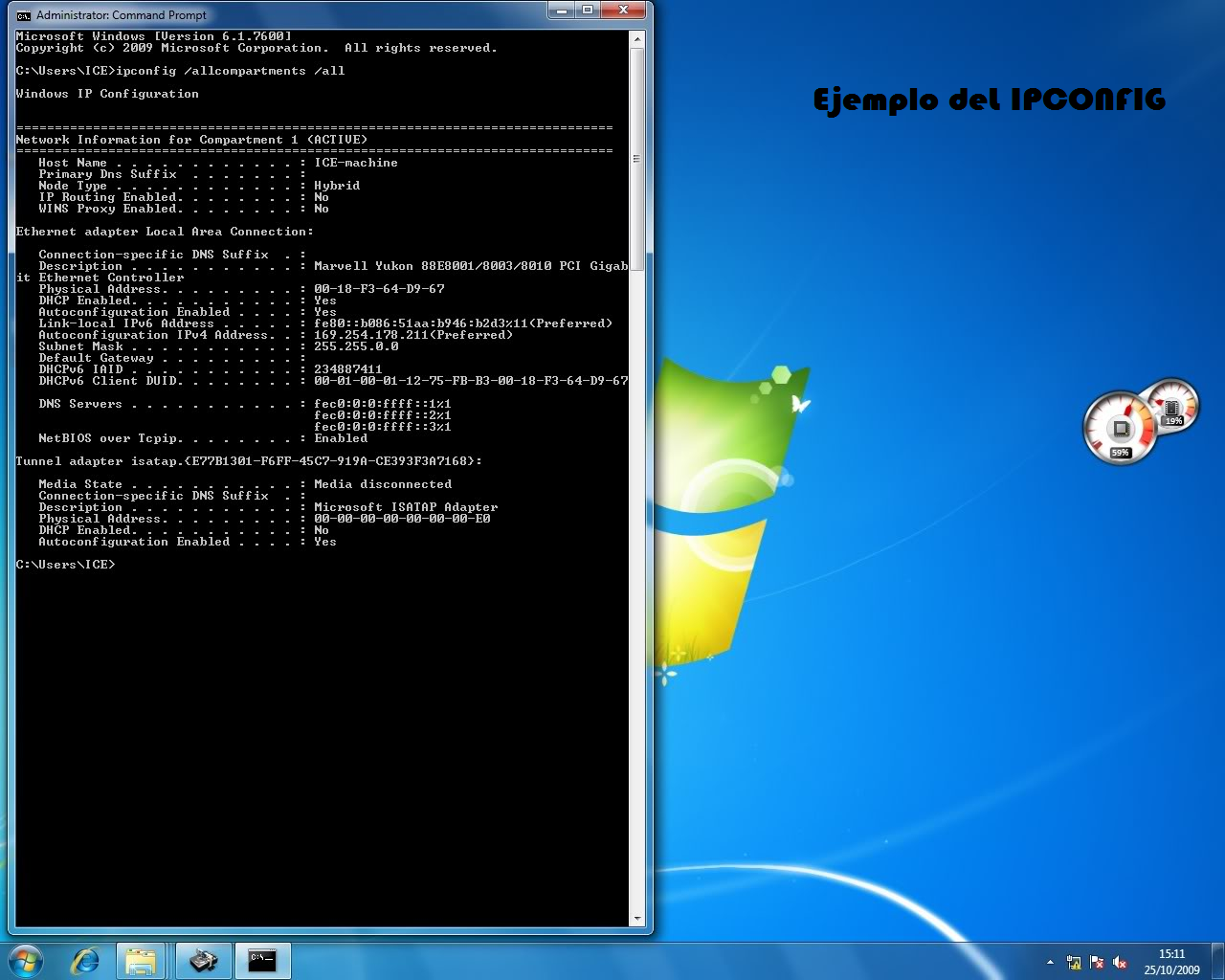 COMUNICACIÓN Y REDES COMANDO NETSTAT, IPCONFIG, PING, TRACEROUTE, TIEMPO DE IDA Y VUELTA