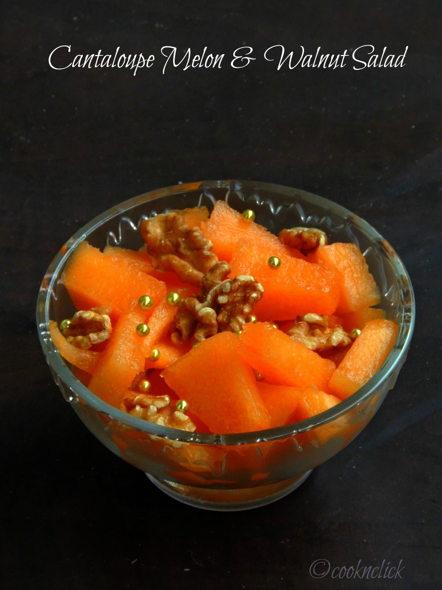 Cantaloupe Melon & Walnut Salad Cook N Click