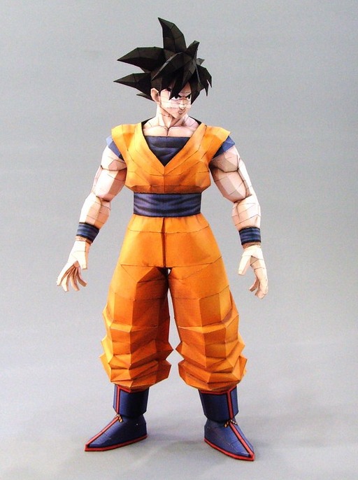 Dragon Ball Z, Goku Papercraft Model Papercraft Free Download And