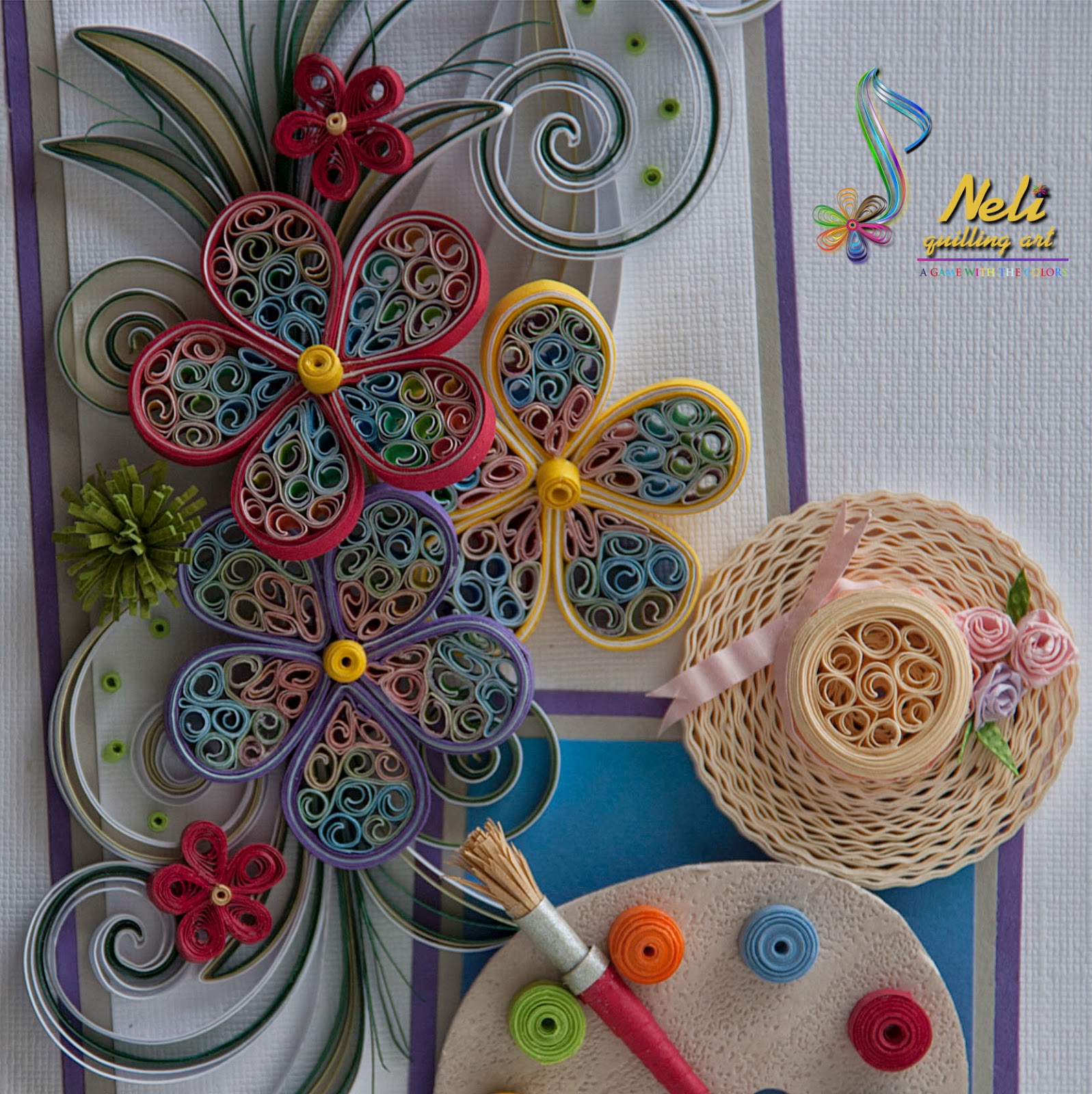 Neli Quilling Art Quilling card /14.8 cm 10.5 cm/
