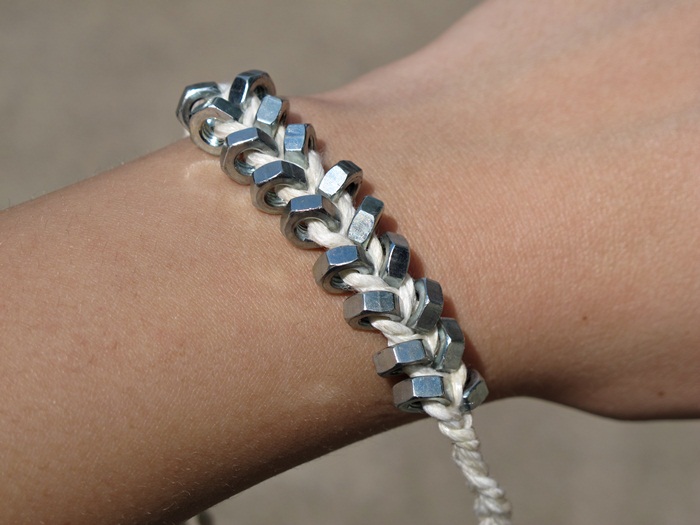 Fashion and style Braided Hex Nut bracelet, DIY..