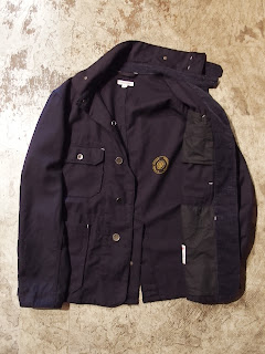 engineered garments coverall jacket in navy wool uniform serge