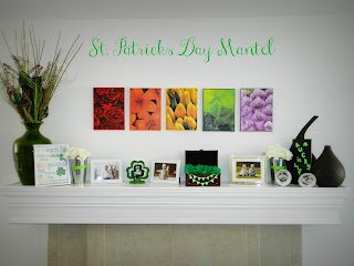 St. Patricks Day Mantel