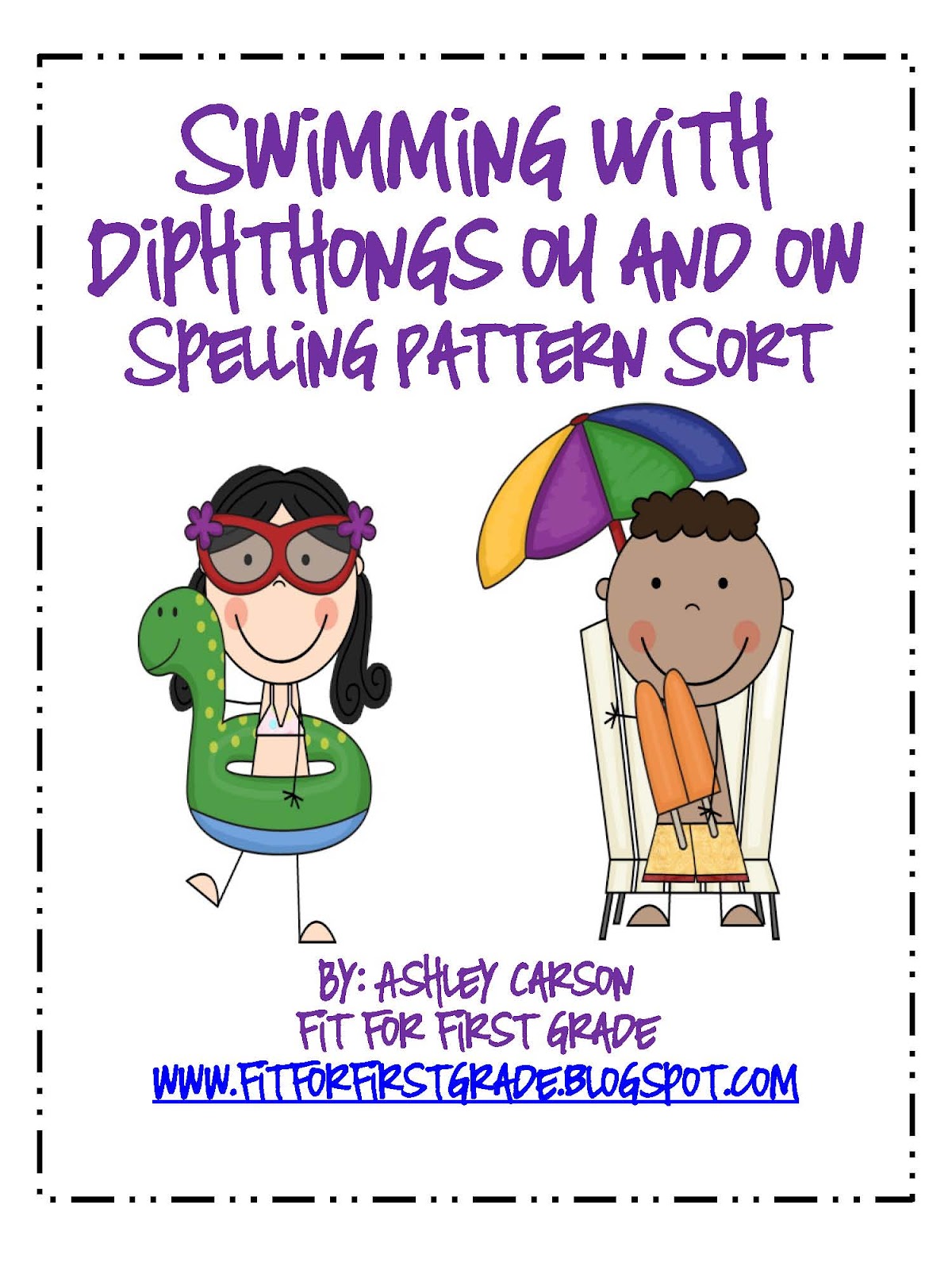 Fit for First Grade ow and ou spelling center