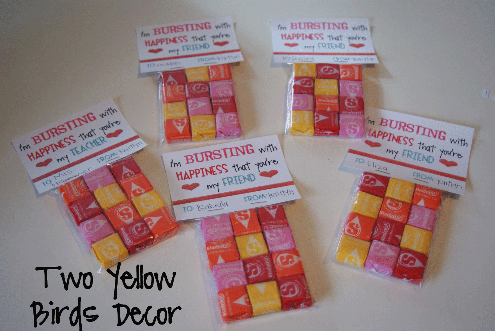 starburst valentines two yellow birds decor school s treats starburst valentines two yellow birds decor school s treats
