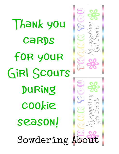 Sowdering Over: Woman Scout Cookie Thank On your own Playing cards picture regarding Girl Scout Cookie Thank You Note Printable named Sowdering In excess of: Lady Scout Cookie Thank Oneself Playing cards