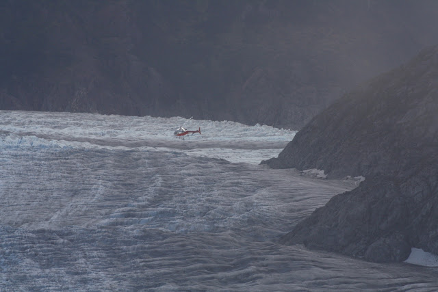 Helicopter over Mendenhall Glacier