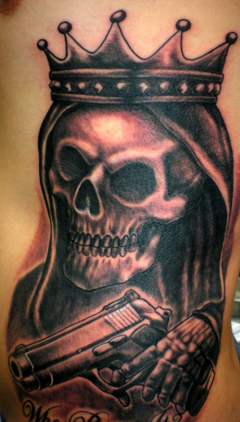 Death tattoo - various elements which can occur in a Death tattoo
