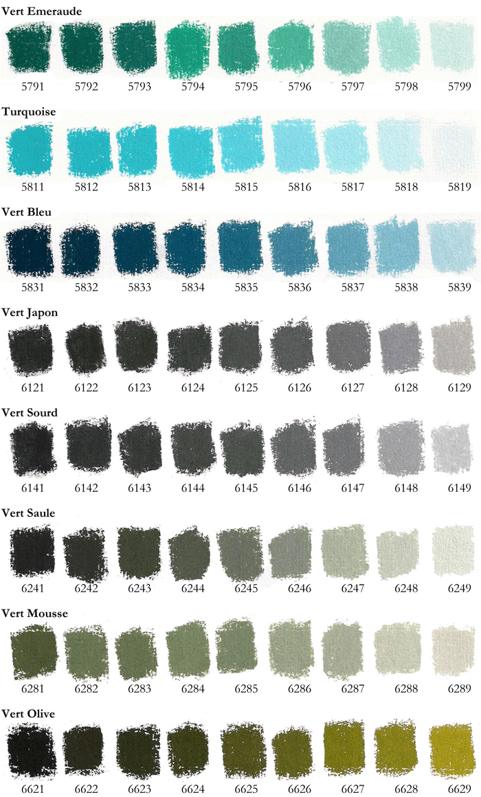 Pastel Color Code Chart