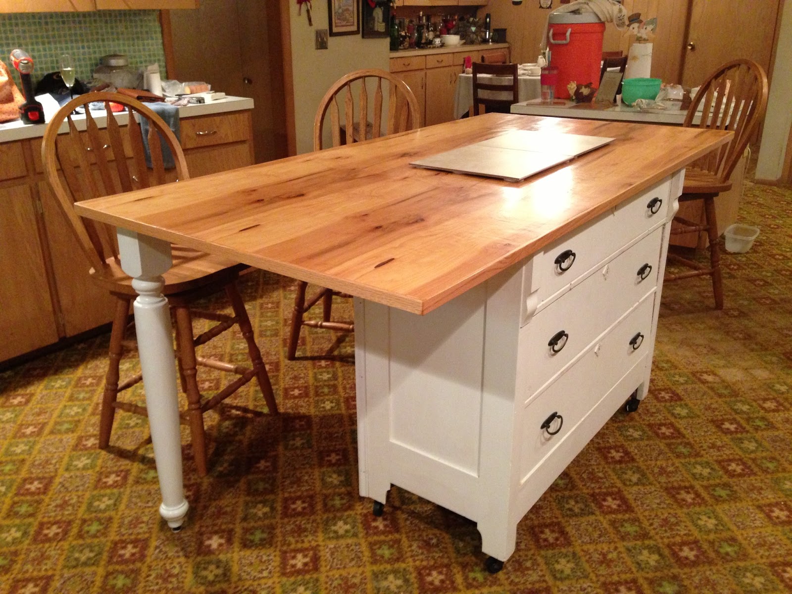 From Dresser to Kitchen Island The Transformation!