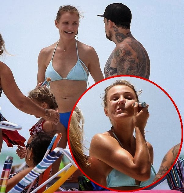 Cameron Diaz Rocking First Bikini show with boyfriend, Benji Madden in Florida Cameras recently caught Cameron Diaz and her newest boyfriend of Musician, Benji Madden soaking up the sunshine, strolling and enjoying an afternoon of romantic fun in Florida. The lustful lovers playing in the ocean on Saturday, July 5, 2014, stared deeply into each others eyes until the moon has rising. . . . .ooo.ops, I’m overload.