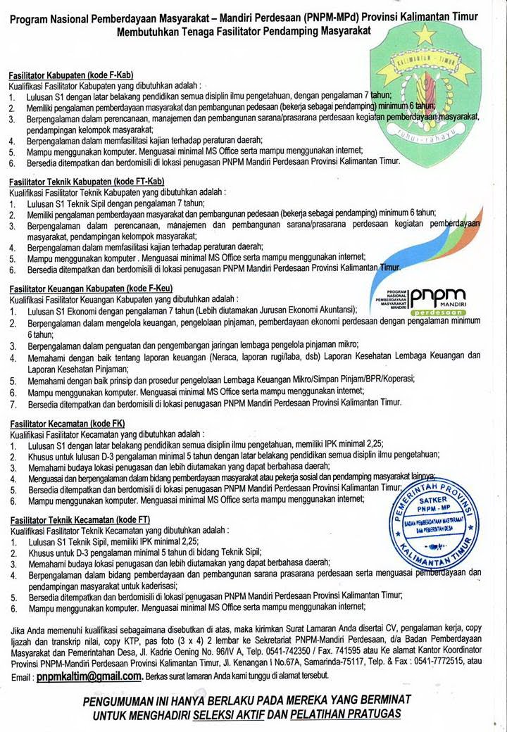 PNPM Mandiri Perdesaan Kab. Kutai Timur Provinsi