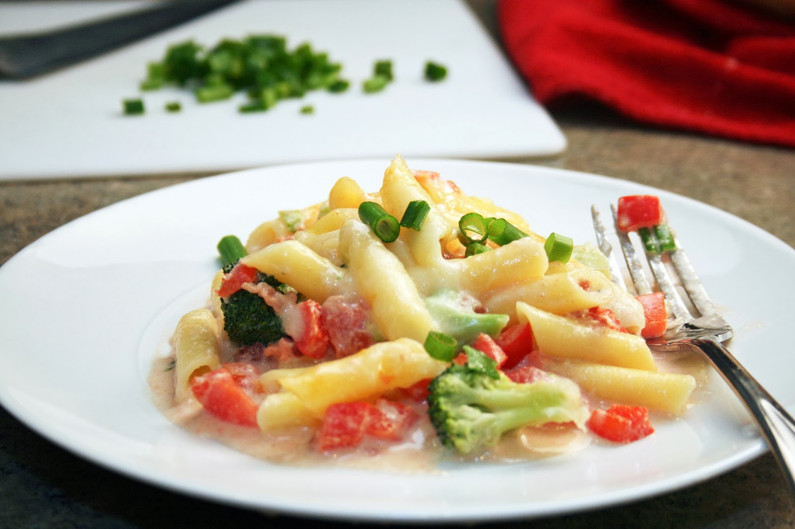 Lazy Gluten Free Veggie Alfredo Pasta