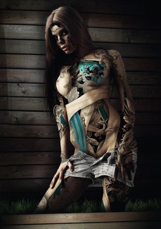 Alberto Seveso fotografia photoshop mulheres lindas sensuais peitos surreais pintura corporal tatuagem