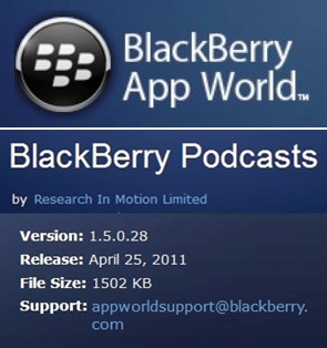 BlackBerry Podcasts v1.5.0.28.
