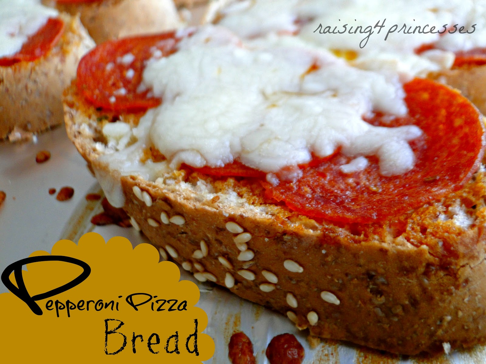 Raising 4 Princesses Pepperoni Pizza Bread Recipe