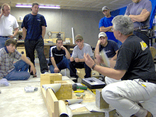 Duradek's technical manager, Len Viegener conducting a Duradek installer  training session.