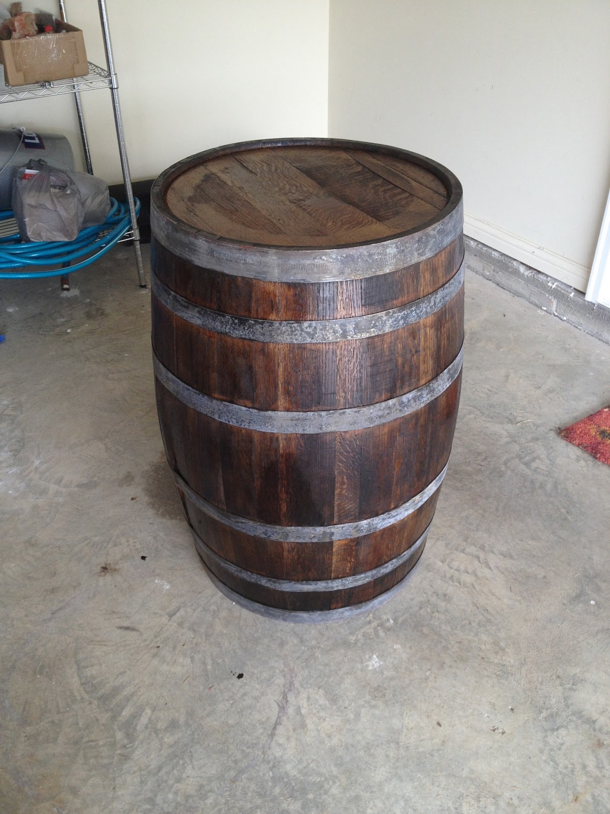 The Luxe Life of an Officer's Wife How to Refinish a Bourbon Barrel