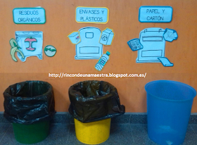 Rincón de una maestra: Papeleras de reciclaje