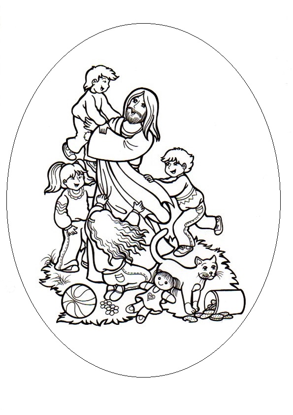  La Catequesis (El blog de Sandra)  Dibujos para colorear Jesús con los niños y niñas