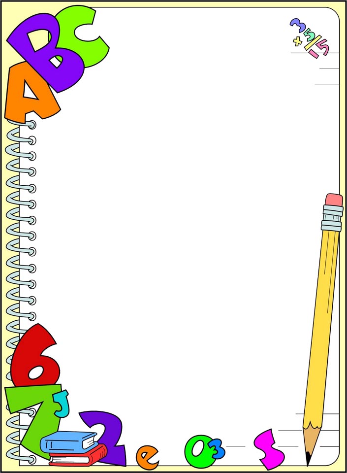 Marcos escolares. Bordes ~ Rayito de Colores