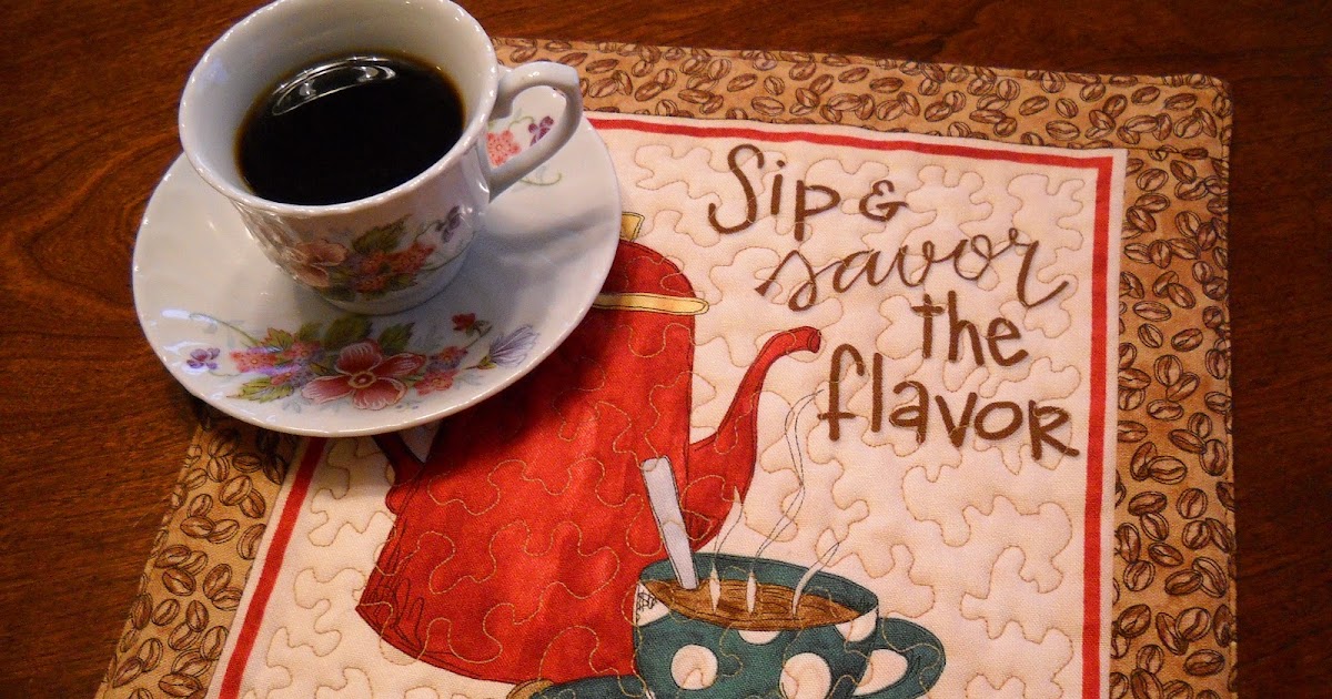 Julies Creative Ideas Coffee Mug Rugs, coffee coasters, coffee beans