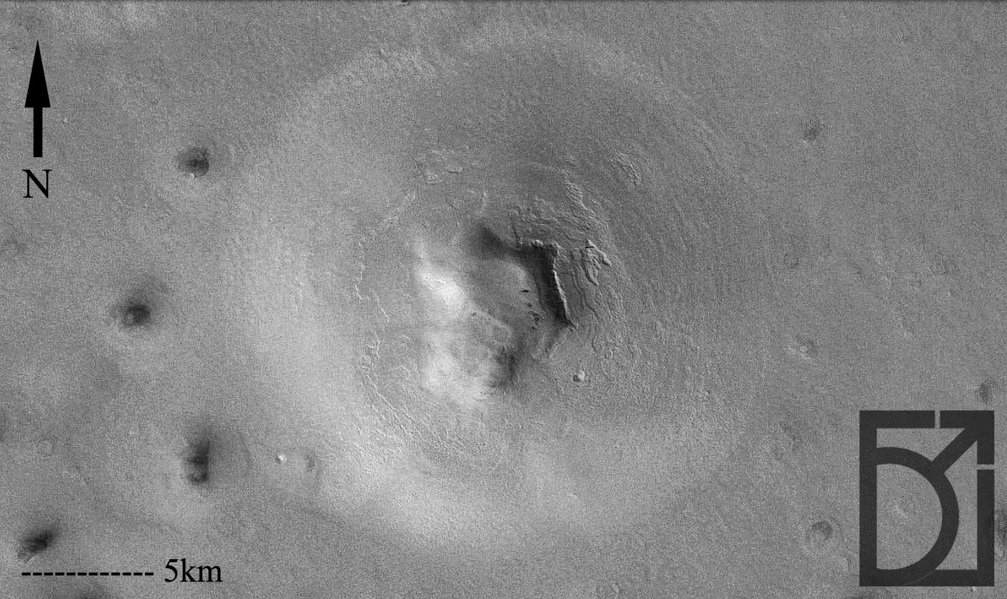 Mars Ancient News Upsilon Island on Schröter Sea, Mars