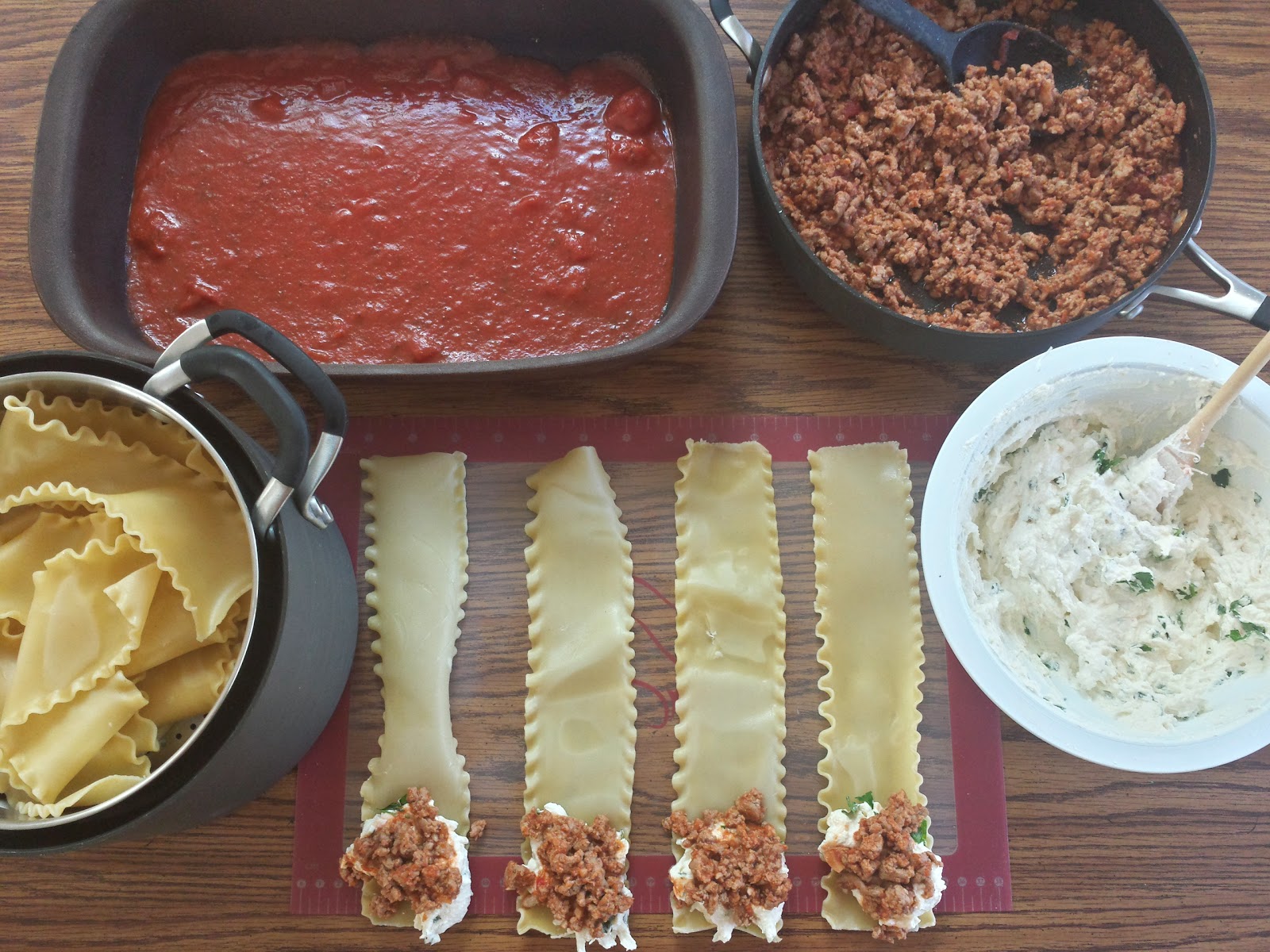 ingredients for lasagna roll-ups