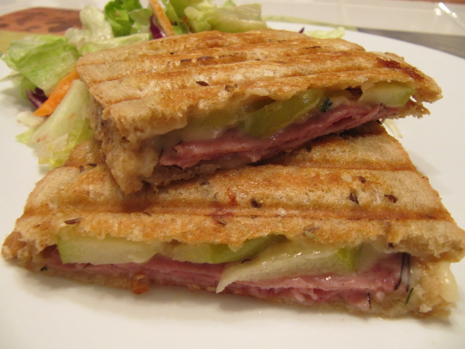 Cookin' in Anne's Kitchen Ham, Gruyère, and Apple Panini