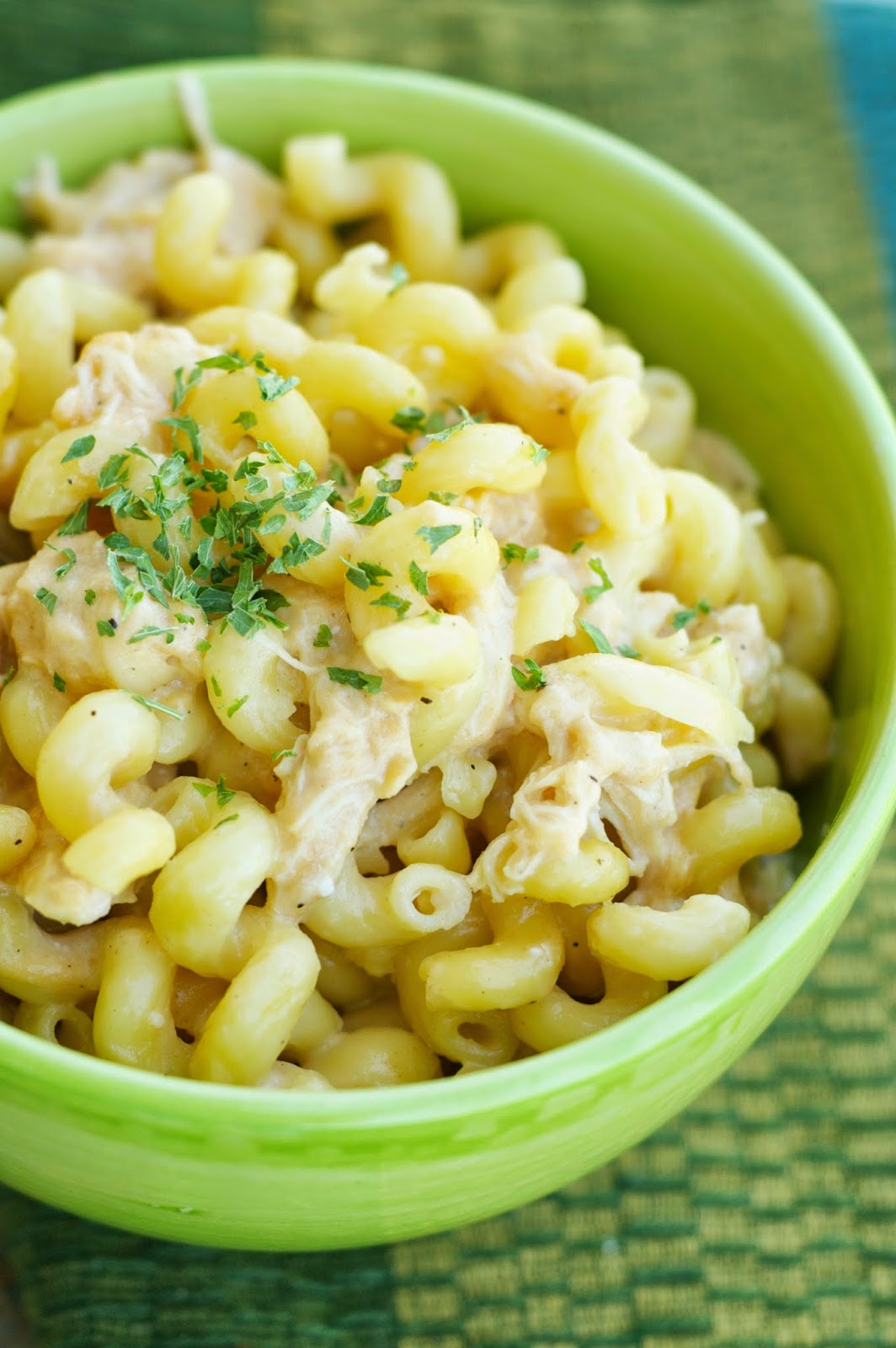 CrockPot Mac and Cheese with Garlic Chicken from Slow Cooker Gourmet