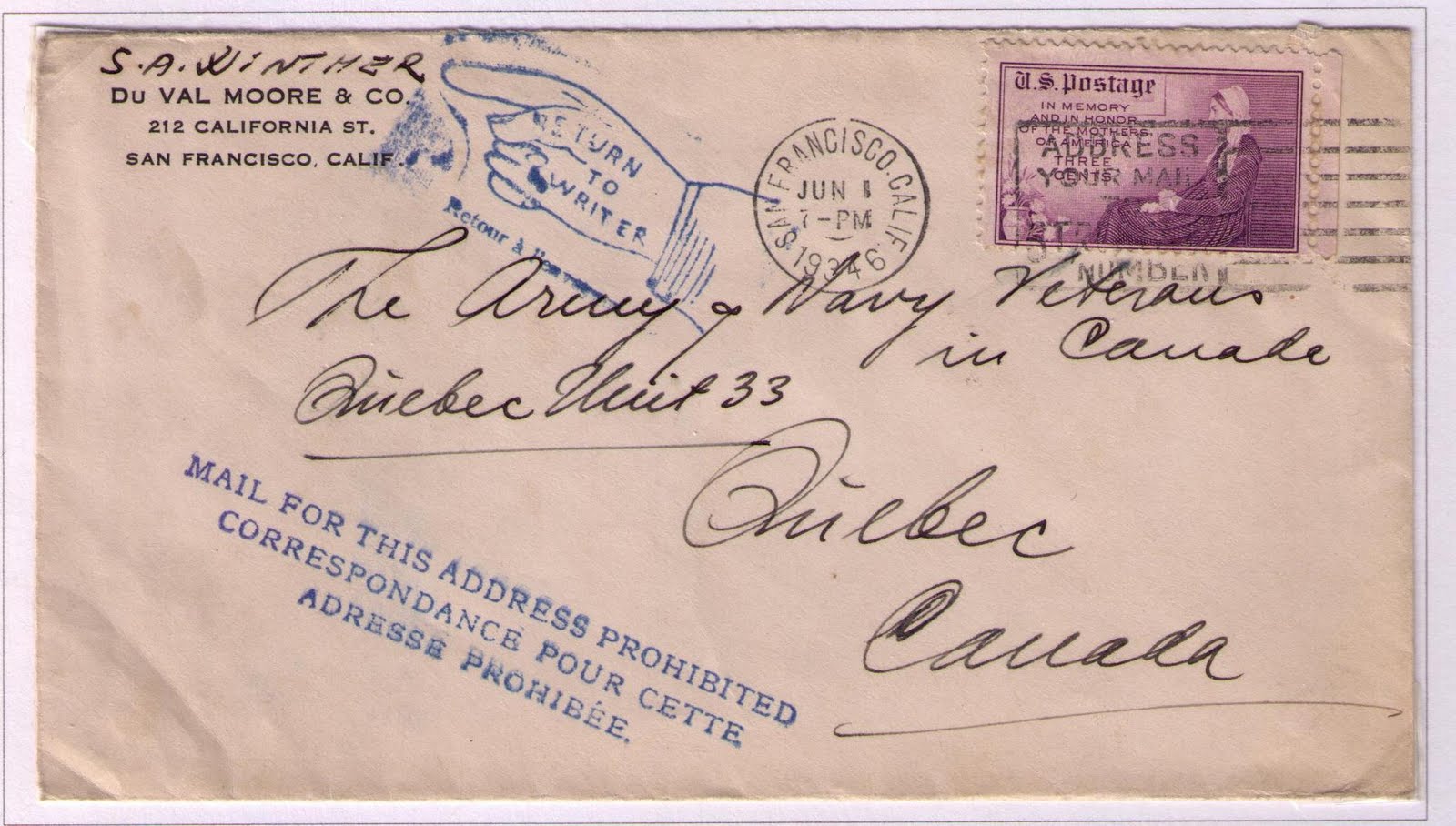 Postal History Corner Prohibited Mail