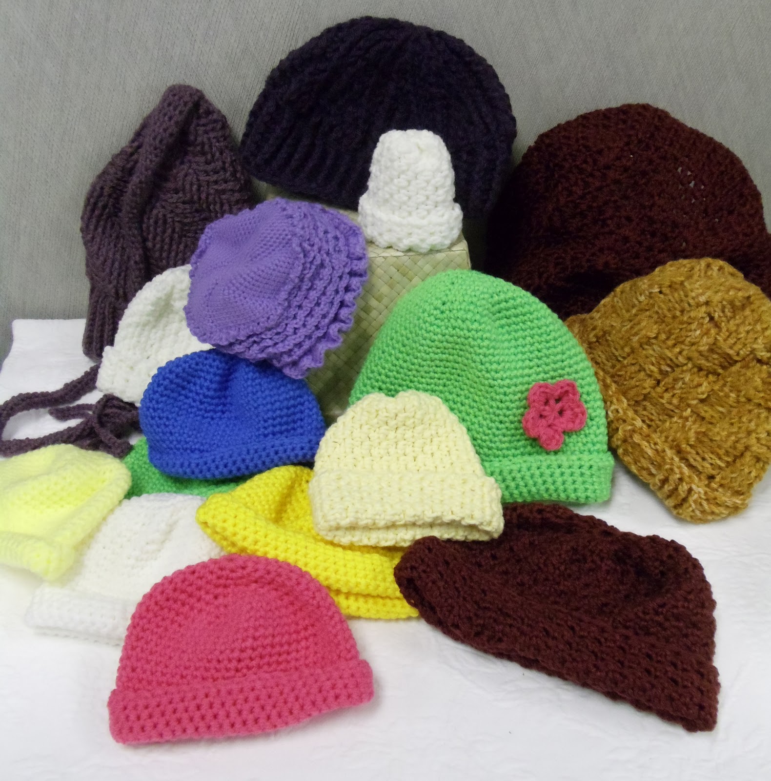 Everyday Life At Leisure: Crocheted Hats For Charity